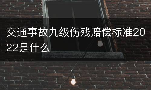 交通事故九级伤残赔偿标准2022是什么
