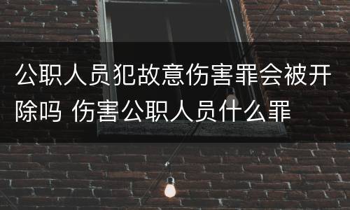 公职人员犯故意伤害罪会被开除吗 伤害公职人员什么罪