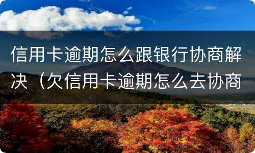 信用卡逾期怎么跟银行协商解决（欠信用卡逾期怎么去协商）