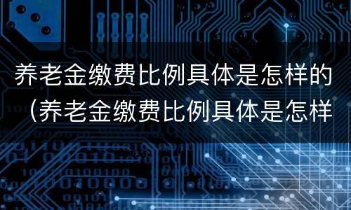 养老金缴费比例具体是怎样的（养老金缴费比例具体是怎样的算法）