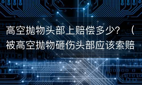 高空抛物头部上赔偿多少？（被高空抛物砸伤头部应该索赔多少）