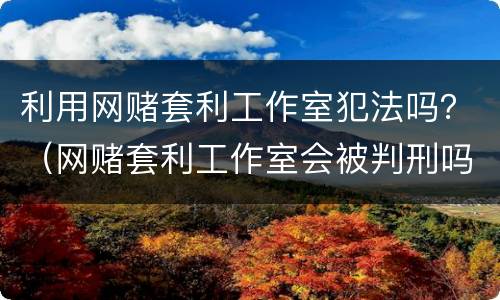 利用网赌套利工作室犯法吗？（网赌套利工作室会被判刑吗）