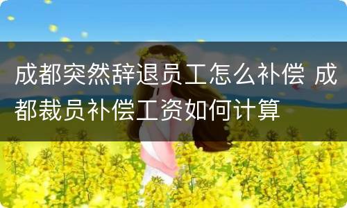 成都突然辞退员工怎么补偿 成都裁员补偿工资如何计算