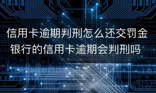 信用卡逾期判刑怎么还交罚金 银行的信用卡逾期会判刑吗