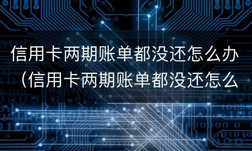信用卡两期账单都没还怎么办（信用卡两期账单都没还怎么办啊）