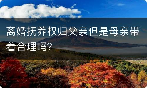离婚抚养权归父亲但是母亲带着合理吗？