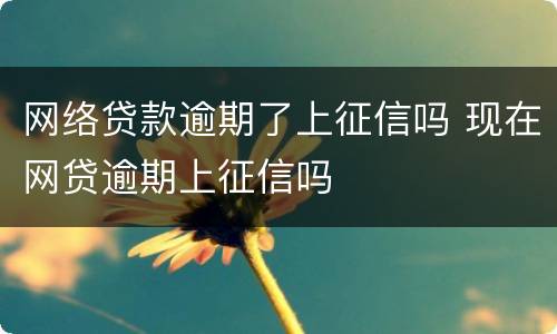 网络贷款逾期了上征信吗 现在网贷逾期上征信吗