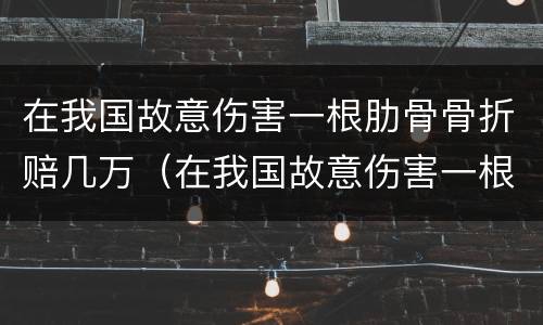 在我国故意伤害一根肋骨骨折赔几万（在我国故意伤害一根肋骨骨折赔几万块钱）