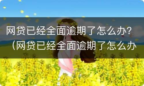 网贷已经全面逾期了怎么办？（网贷已经全面逾期了怎么办理）
