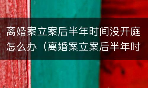 离婚案立案后半年时间没开庭怎么办（离婚案立案后半年时间没开庭怎么办呢）
