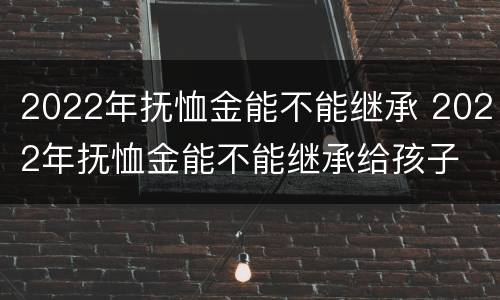 2022年抚恤金能不能继承 2022年抚恤金能不能继承给孩子