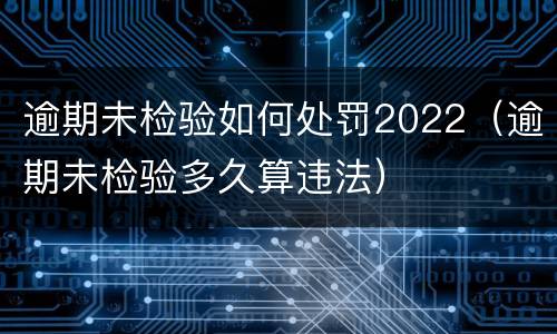 逾期未检验如何处罚2022（逾期未检验多久算违法）