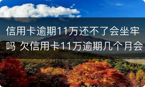 信用卡逾期11万还不了会坐牢吗 欠信用卡11万逾期几个月会被捉走