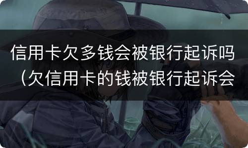 信用卡欠多钱会被银行起诉吗（欠信用卡的钱被银行起诉会怎么样）