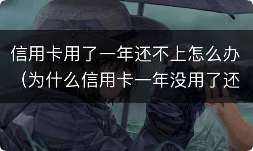 信用卡用了一年还不上怎么办（为什么信用卡一年没用了还有还款呢）
