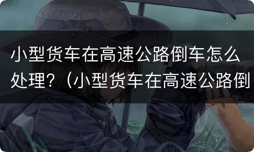 小型货车在高速公路倒车怎么处理?（小型货车在高速公路倒车怎么处理好）