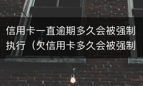 信用卡一直逾期多久会被强制执行（欠信用卡多久会被强制执行）