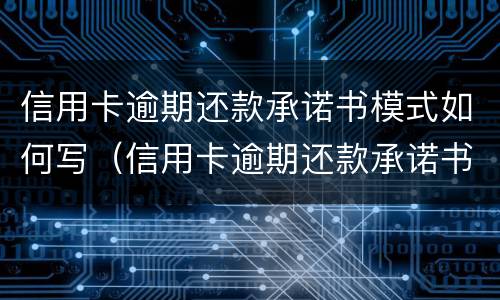 信用卡逾期还款承诺书模式如何写（信用卡逾期还款承诺书模式如何写的）
