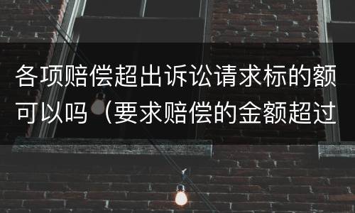 各项赔偿超出诉讼请求标的额可以吗（要求赔偿的金额超过正常范围）