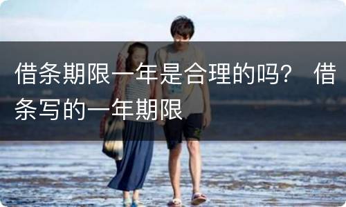 借条期限一年是合理的吗？ 借条写的一年期限