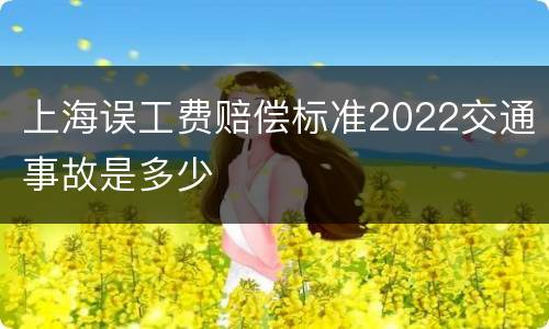 上海误工费赔偿标准2022交通事故是多少