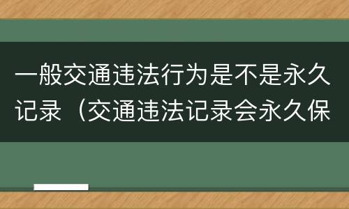 一般交通违法行为是不是永久记录（交通违法记录会永久保留吗）