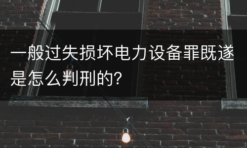 一般过失损坏电力设备罪既遂是怎么判刑的？