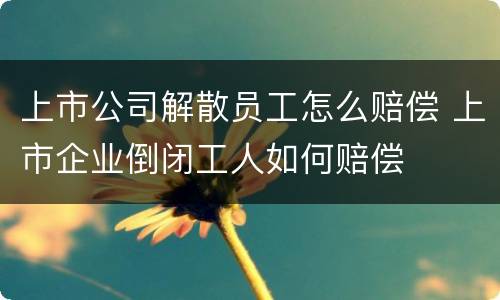 上市公司解散员工怎么赔偿 上市企业倒闭工人如何赔偿