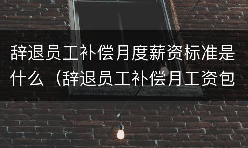 辞退员工补偿月度薪资标准是什么（辞退员工补偿月工资包含补贴吗）