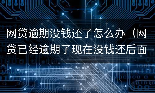 网贷逾期没钱还了怎么办（网贷已经逾期了现在没钱还后面可以还吗）