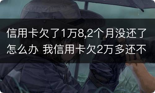 信用卡欠了1万8,2个月没还了怎么办 我信用卡欠2万多还不起怎么办