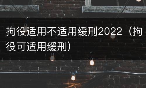 拘役适用不适用缓刑2022（拘役可适用缓刑）