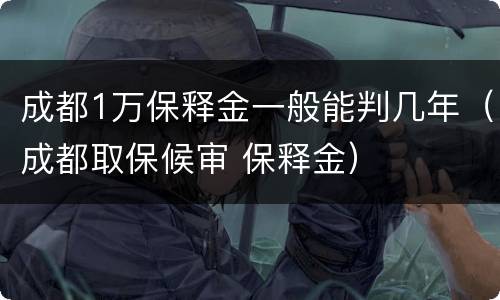 成都1万保释金一般能判几年（成都取保候审 保释金）