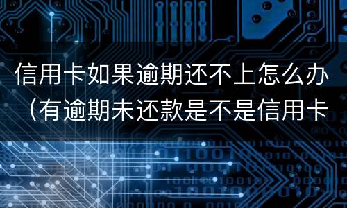 信用卡如果逾期还不上怎么办（有逾期未还款是不是信用卡办不了）