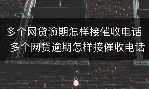 多个网贷逾期怎样接催收电话 多个网贷逾期怎样接催收电话呢