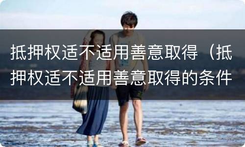 抵押权适不适用善意取得（抵押权适不适用善意取得的条件）