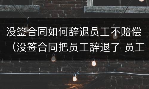 没签合同如何辞退员工不赔偿（没签合同把员工辞退了 员工要求赔偿）