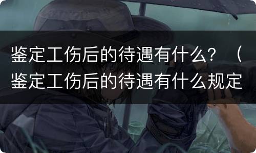 鉴定工伤后的待遇有什么？（鉴定工伤后的待遇有什么规定）