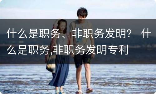 什么是职务、非职务发明？ 什么是职务,非职务发明专利