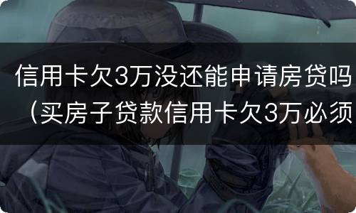 信用卡欠3万没还能申请房贷吗（买房子贷款信用卡欠3万必须还清吗）
