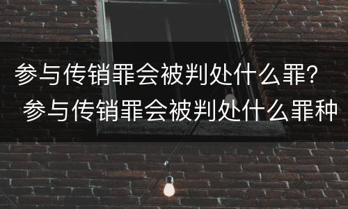 参与传销罪会被判处什么罪？ 参与传销罪会被判处什么罪种