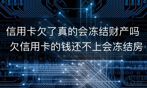 信用卡欠了真的会冻结财产吗 欠信用卡的钱还不上会冻结房产吗