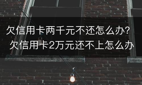 欠信用卡两千元不还怎么办？ 欠信用卡2万元还不上怎么办