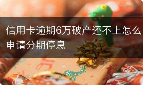 信用卡逾期6万破产还不上怎么申请分期停息
