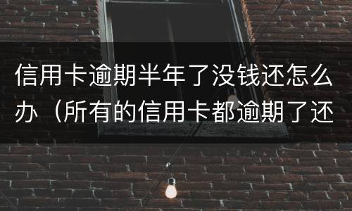 信用卡逾期半年了没钱还怎么办（所有的信用卡都逾期了还不上,怎么办）