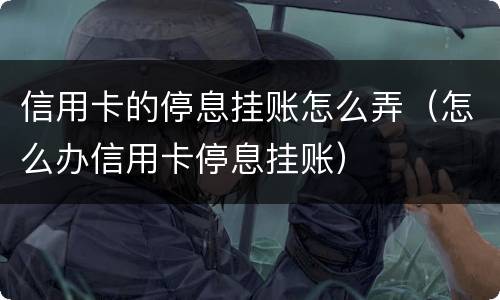 信用卡的停息挂账怎么弄（怎么办信用卡停息挂账）