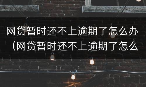 网贷暂时还不上逾期了怎么办（网贷暂时还不上逾期了怎么办呢）