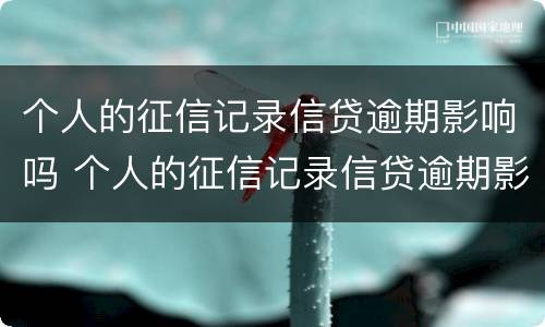 个人的征信记录信贷逾期影响吗 个人的征信记录信贷逾期影响吗怎么办