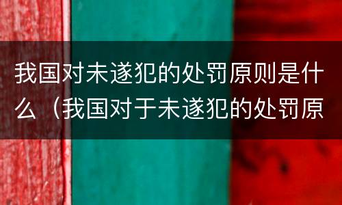 我国对未遂犯的处罚原则是什么（我国对于未遂犯的处罚原则是）