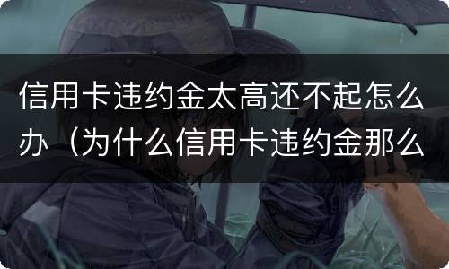 信用卡违约金太高还不起怎么办（为什么信用卡违约金那么高）